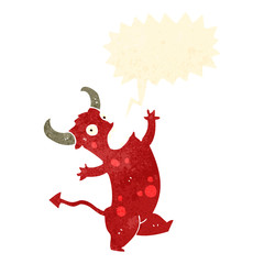 retro cartoon singing devil