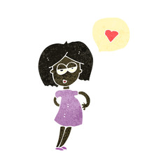 retro cartoon pregnant woman