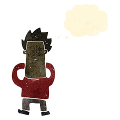 retro cartoon relaxing man