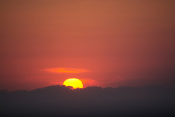 Red sunset into the Mediterranean