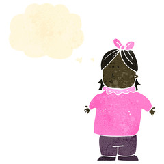 retro cartoon fat girl