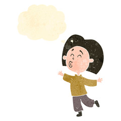 retro cartoon dancing boy