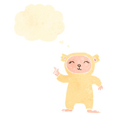 retro cartoon bear costume