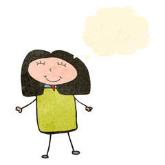 child's drawing of a happy woman