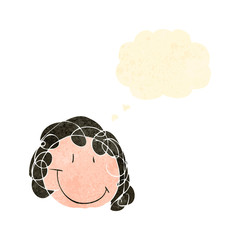 child's drawing of a happy woman