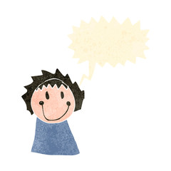 child's drawing of a happy woman