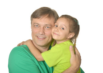 Father with cute little daughter