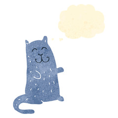 retro cartoon funny cat
