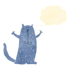 retro cartoon funny cat