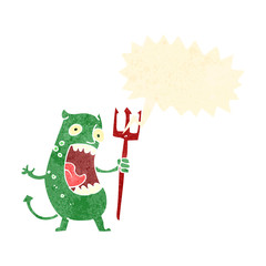 retro cartoon little devil