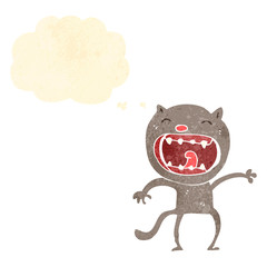 retro cartoon funny cat