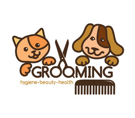Grooming pets logo