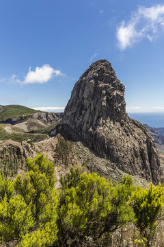 A view of the island of La Gomera, the second smallest island in the Canary Islands, Spain, Atlantic