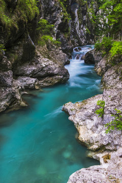 Tolminka River, Tolmin Gorges, Triglav National Park (Triglavski Narodni Park), Slovenia