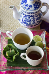 Tea with honey and lime