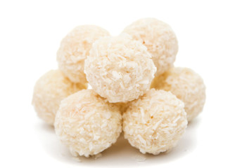 White Chocolate Candy With Coconut Topping