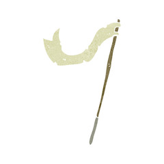 retro cartoon flag waving