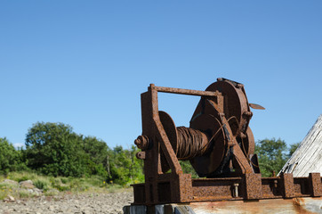 Old boat winch