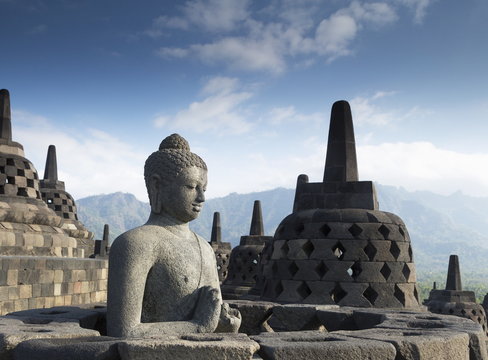 Borobudur Buddhist Temple, Java, Indonesia