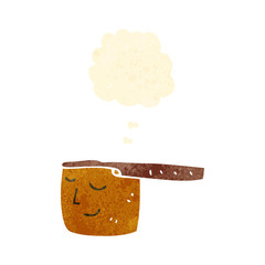 retro cartoon copper saucepan