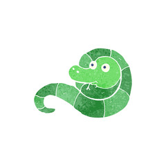 retro cartoon friendly snake