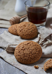 Homemade oatmeal chocolate cookie