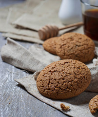 Homemade oatmeal chocolate cookie