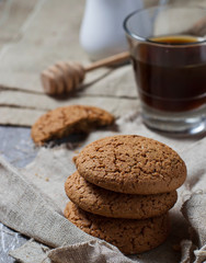 Homemade oatmeal chocolate cookie