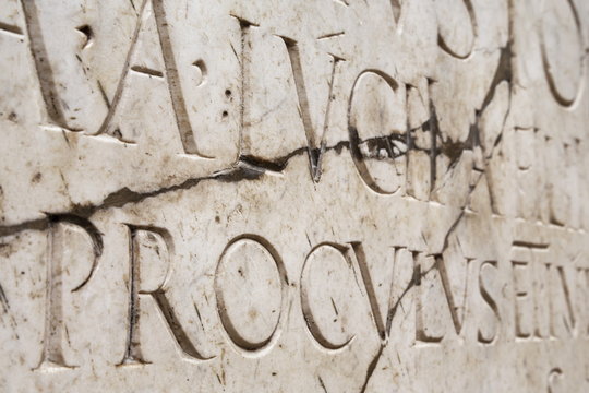 Roman lettering in Herculaneum, Campania