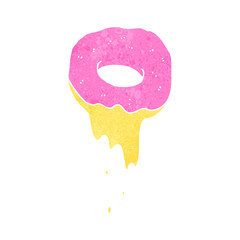 retro cartoon donut