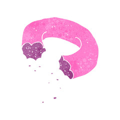 retro cartoon donut
