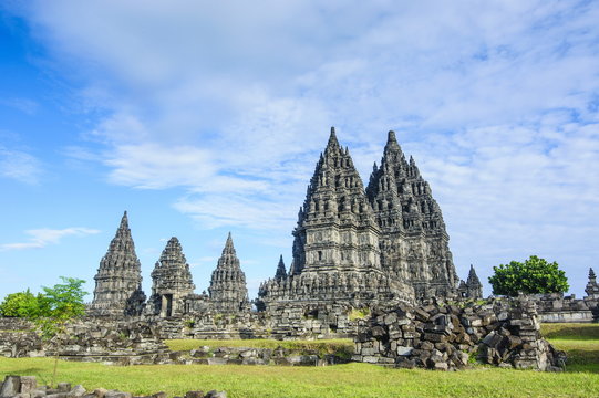 The Prambanan Temple complex, Java, Indonesia