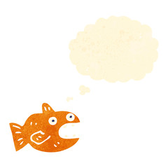 retro cartoon goldfish