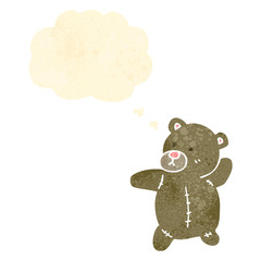 retro cartoon teddy bear
