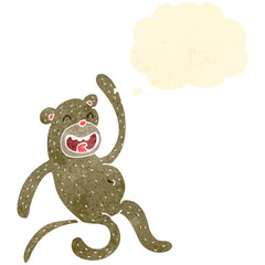 retro cartoon crazy monkey