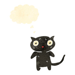 retro cartoon black cat