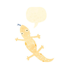 retro cartoon lizard