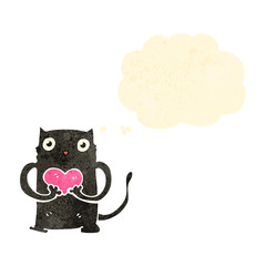 retro cartoon black cat