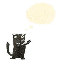 retro cartoon black cat