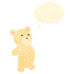 retro cartoon polar bear cub