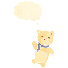 retro cartoon polar bear cub