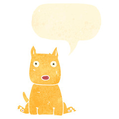 retro cartoon little dog