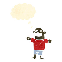 retro cartoon funny man