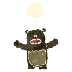 retro cartoon little bear