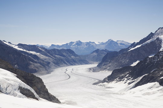 Aletsch Glacier, Kleine Scheidegg, Bernese Oberland, Berne Canton