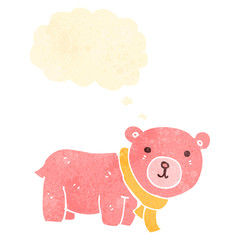 retro cartoon teddy bear