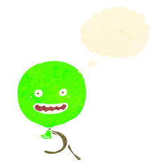 retro cartoon balloon with face