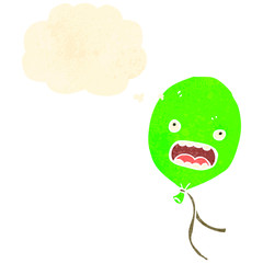 retro cartoon balloon with face