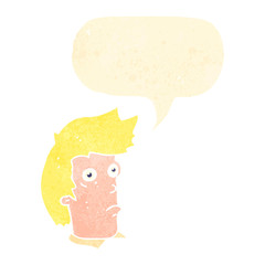 retro cartoon staring man