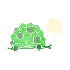 retro cartoon giant tortoise